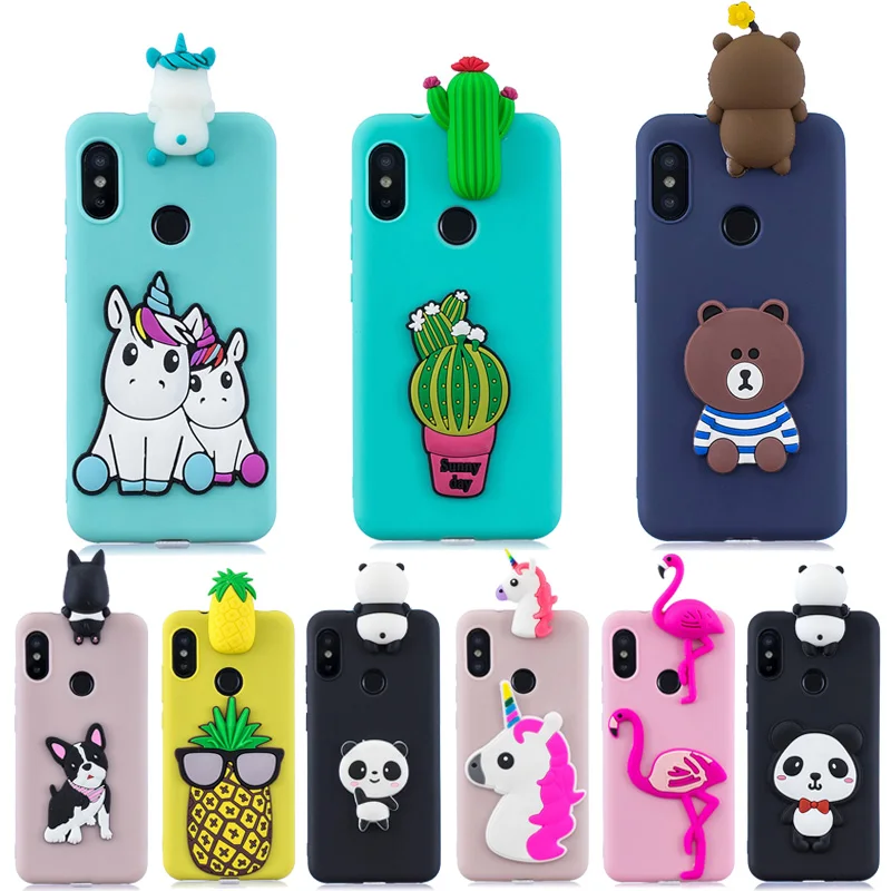 

for xiaomi mi a2 lite Case on for Coque Xiaomi Mi A2 Lite Xiomi Mi A1 A2 A 2 lite Cover 3D Unicorn Panda Doll Soft Phone Cases
