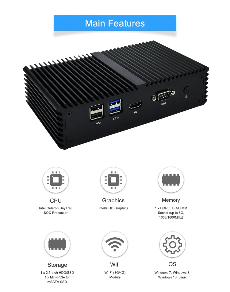 Новый AES-NI PFsense ядро брандмауэра i7-7500U 6 LAN домашний маршрутизатор Q500G6