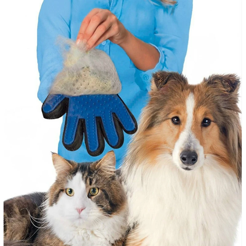 

Silicone Dog Pet brush Glove Deshedding Gentle Efficient Pet Grooming Glove Dog Bath Cat cleaning Supplies Pet Glove Dog combs