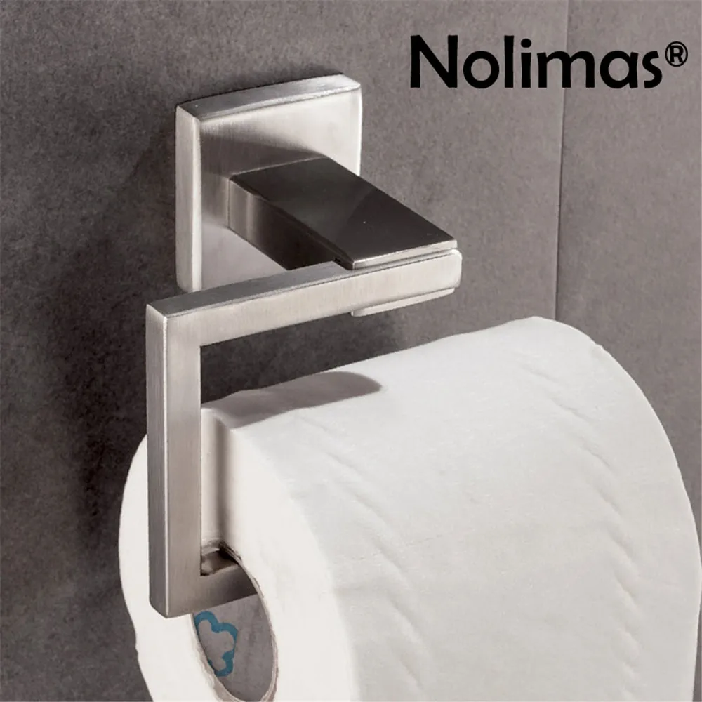 SUS 304 нержавеющая сталь бумага держатель рулона хром матовый Туалет держатель Полка для полотенец аксессуары для ванной комнаты