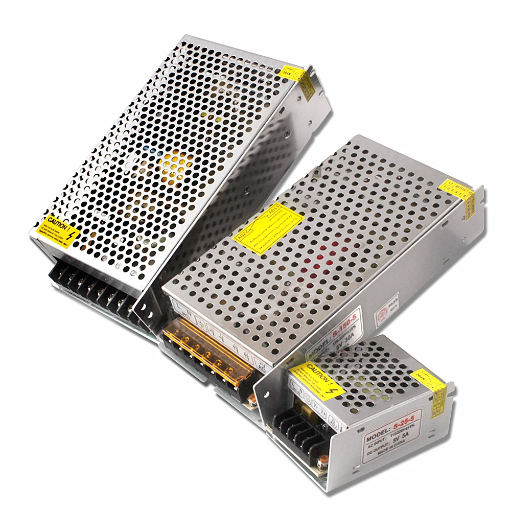 Питание 5 V 2A/5A/8A/10A/12A/20A/40A/60A переключающее устройство трансформатора для Светодиодные ленты света WS2812B WS2801 WS2811 WS1903 SK6812 SK9822