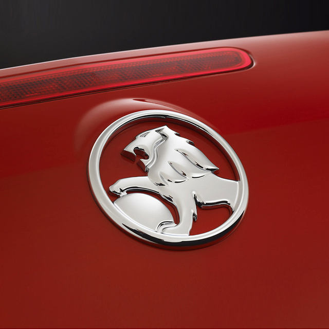 Holden Gloss Black Plastic Lion Emblem 110mm Sticker