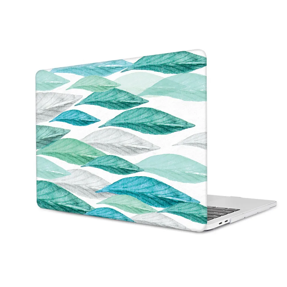 Чехол для ноутбука Apple MacBook Air Pro Retina 11 12 13 15 Mac book 13,3 дюймов с Touch Bar книги по искусству листьев печатных Жесткий сумка - Цвет: J027