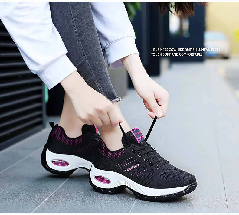 Spring Women Flat Platform Shoes Breathable Mesh Casual Flats Shoes Woman Lace-up Basket Femme Ladies Sneakers creepers (7)