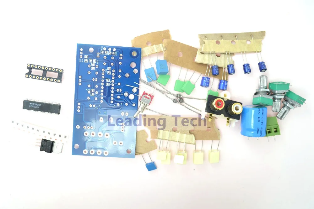 DIY Kit for Treble Adjustment Preamp LM1036 DC Tone Board With Bass