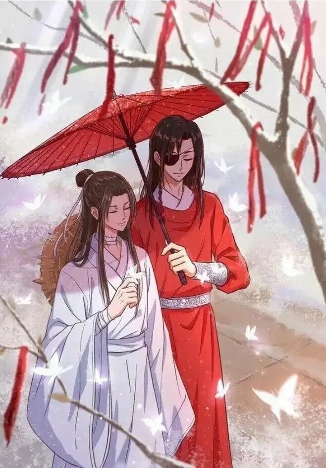 Красный зонт Tian Guan Ci Fu Hua cheng аксессуары для косплея|Реквизит костюмов| |