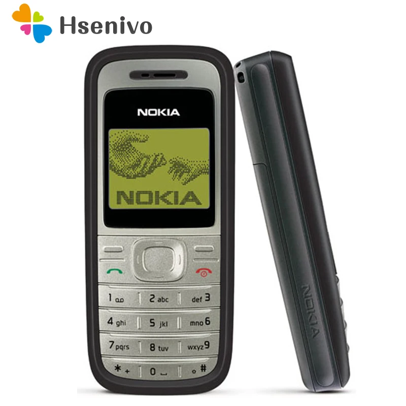 Оригинальный Nokia 1200 разблокирована gsm 900/1800 мобильный телефон с Русский Иврит Польский язык Восстановленное Бесплатная доставка