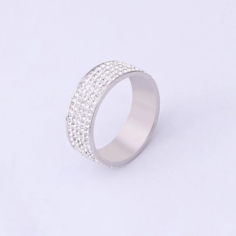 

2019 Sale Fine Jewelry Jewelry Titanium steel full crystal ring female Crystal from Austrian Fashion romantic ring For Women