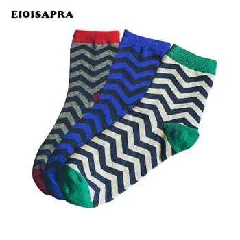 

[EIOISAPRA]Striped Creative Japan Harajuku Socks Casual Comfort Socks Men Warm Breathable Calcetines College Style Sokken