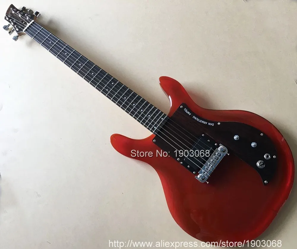 Заказная электрогитара Dan Armstrong акриловый полимер, 24 лада акриловая полимерная гитара