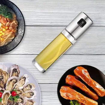 

Glass Olive Oil Sprayer Kitchen Oil Spray Bottle Pump Stainless Steel Oil Pot Leak-proof Drops Oil Dispenser BBQ Cooking Tools
