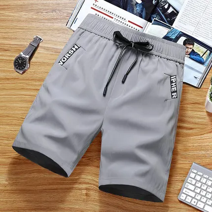 NEW 2019 Summer high quality Active Quickly drying loose elastic waist Zipper pocket joggers Fitness Solid shorts men plus M-4XL