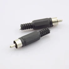 Gakaki 100pcs RCA Connector Male AC Plug Jack to Cabling Audio Adapter for CCTV Security Camera System DVR NVR