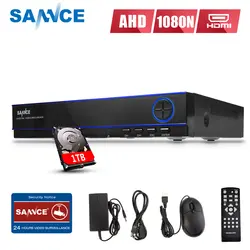 SANNCE AHD/CVI/TVI/CVBS/IP 5in1 видеонаблюдения DVR Системы полный H.264 HDMI P2P видео cctv Системы для камера безопасности Onvif HDD