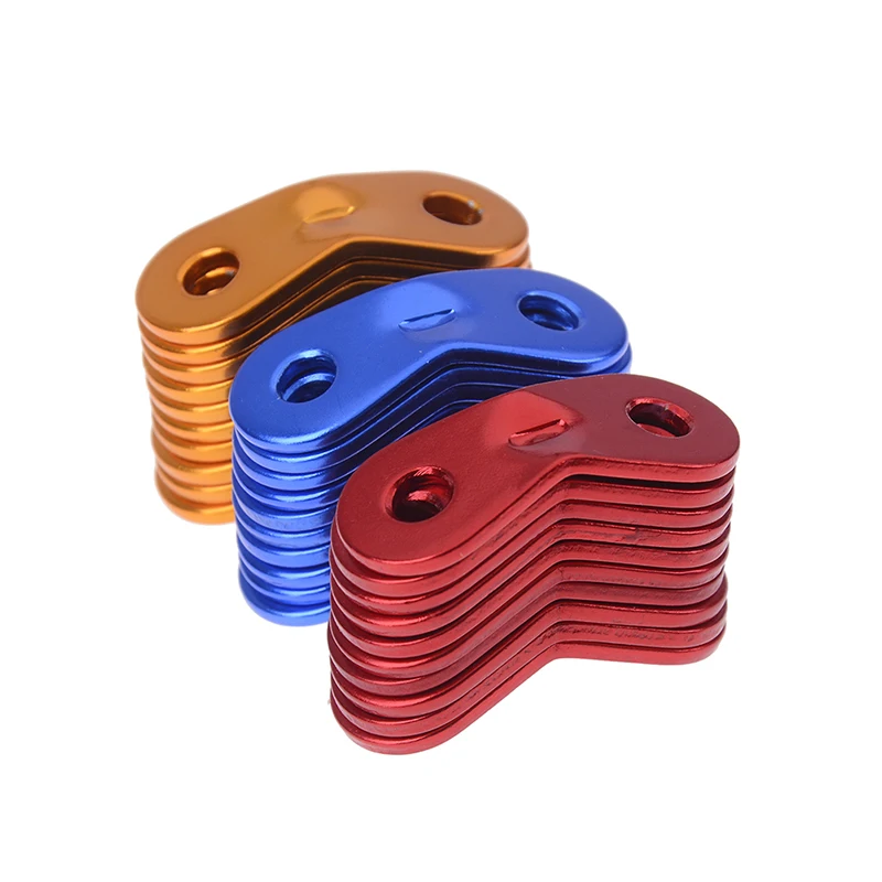 

10Pcs Outdoor Camping Aluminum Alloy Cord Runners Rope Tensioners Tent Guy Line Rope Tensioners