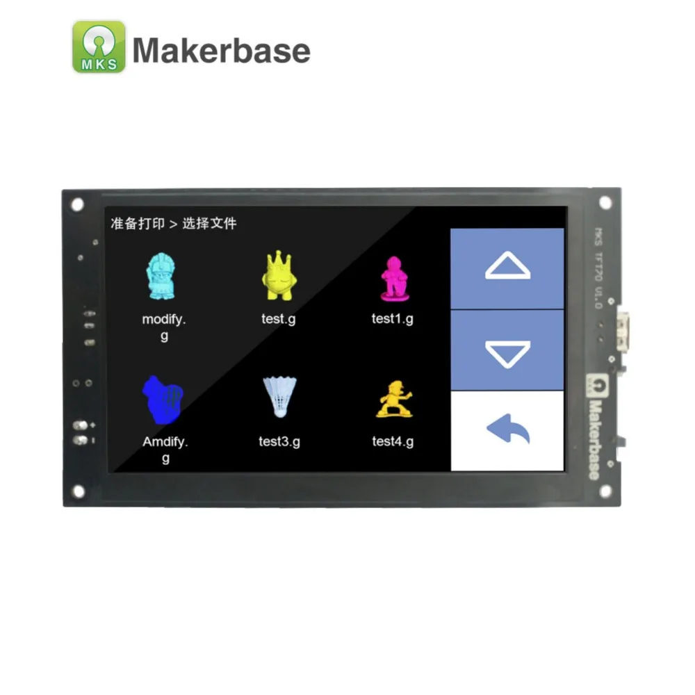 

3D printer display MKS TFT70 with 7.0 inch touch screen that previews gcode model in the printing and supports seven languages