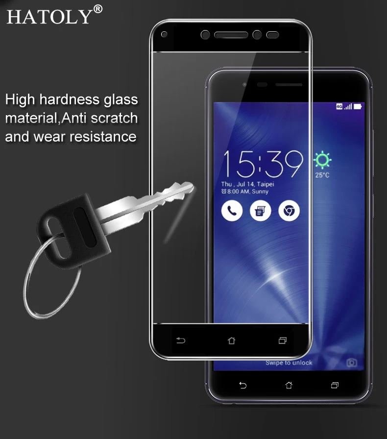 Закаленное стекло HATOLY для Asus Zenfone Live ZB501KL / 3 Go пленка 5 дюймового экрана с полным