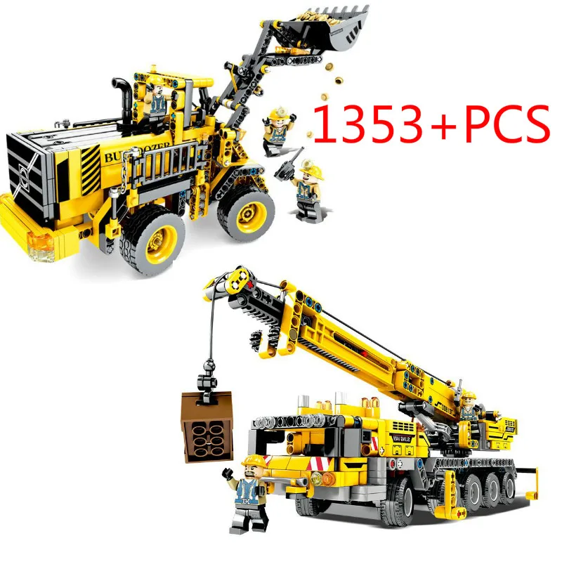 

Newest Technic Blocks Engineering Lifting Crane Building Blocks Compatible Legoinglys Construction Bricks Toys For children Gift
