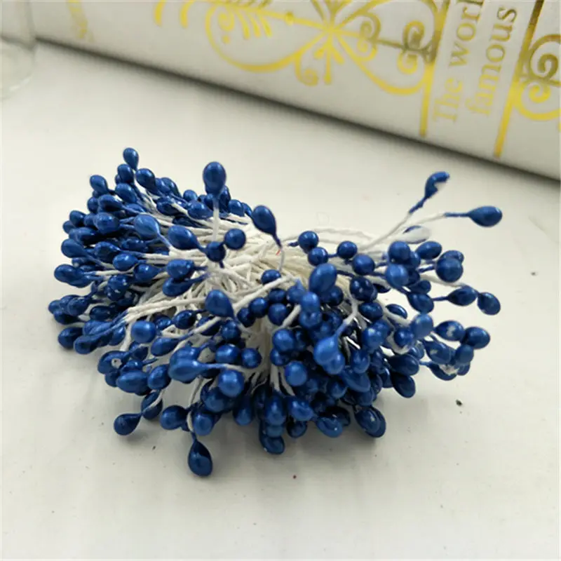 300 шт Мини жемчужная тычинка сахар ручной работы искусственный цветок для свадебного украшения DIY Скрапбукинг декоративный венок искусственный цветок - Цвет: laker blue