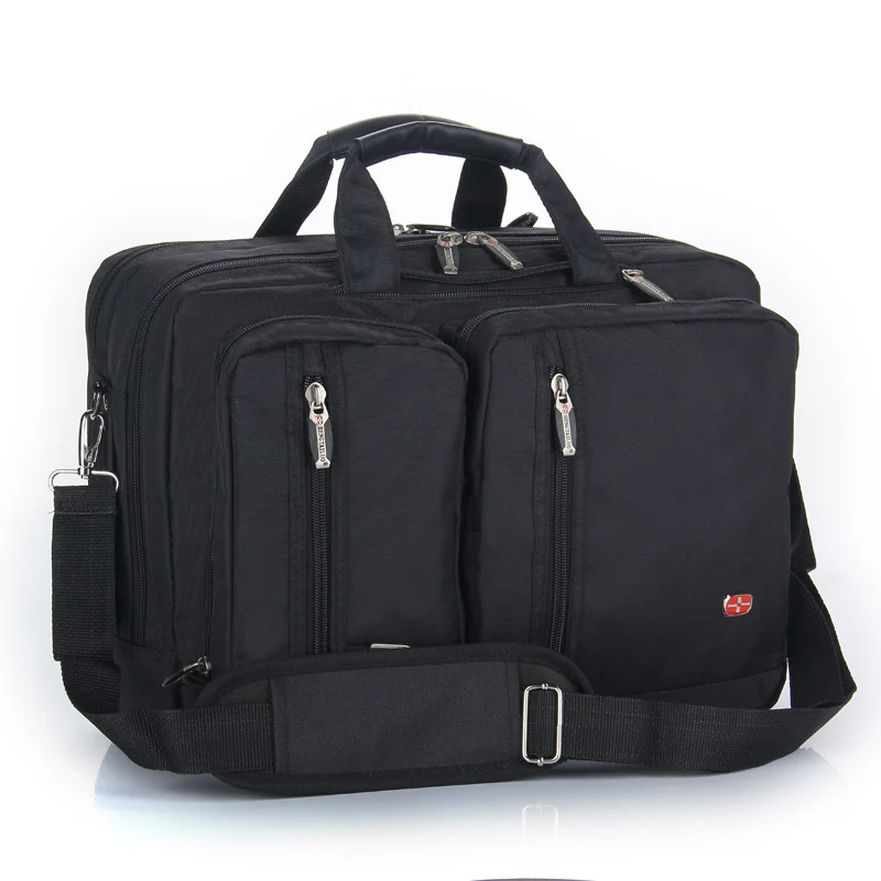 

Man's Briefcase Large Laptop Nylon High Quality Carring Case Notebook Bag Handbag Shoulder Belt Waterproof Brown Black L Size