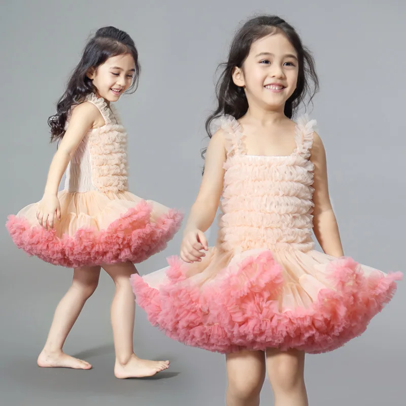 Летнее кружевное платье для маленьких девочек детское мини пачка из тюля Детская