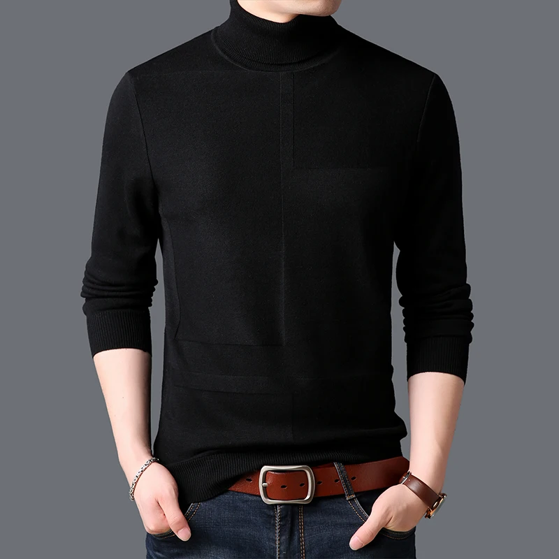 Aliexpress.com : Buy Sweater Casual High Neck Pullover Men Autumn Slim ...