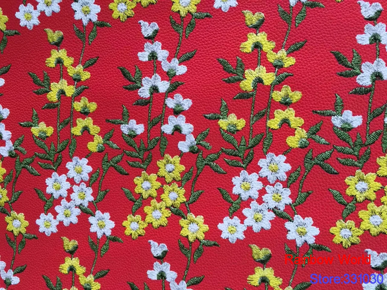 عالية الجودة زهرة نمط فو بو الجلود نسيج ل diy الخياطة أريكة الجدول الأحذية أكياس المواد السرير (1 يارد)