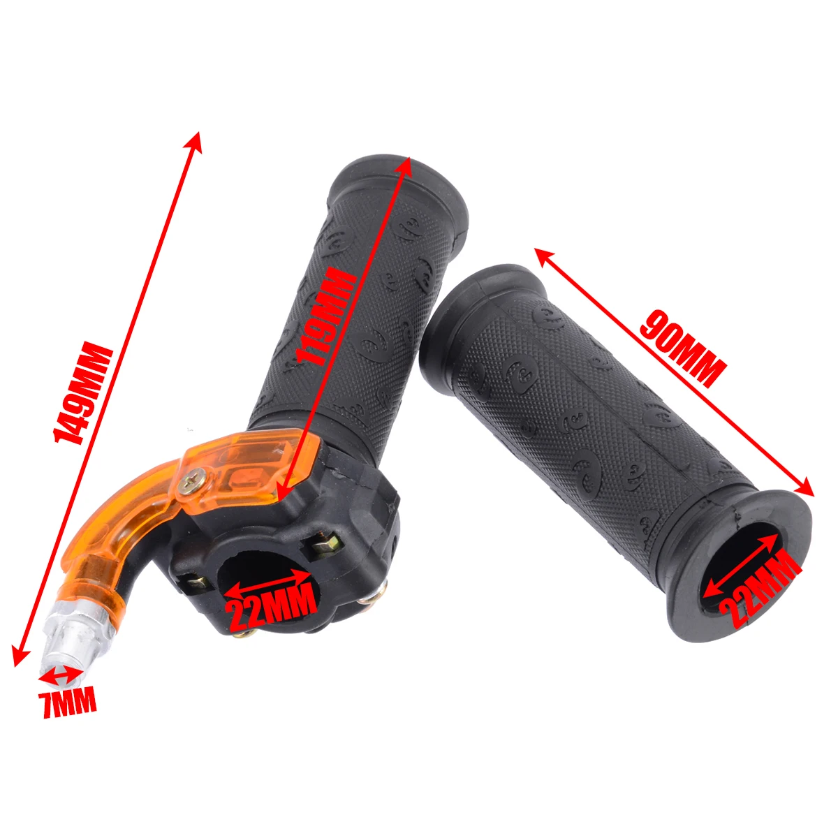 Motorcycle 7/8" 22mm Handle Throttle Clamp Hand Grip With Twist Cable For 47 49CC ATV Quad Pit Dirt Bike Buggy Mini Moto Racing