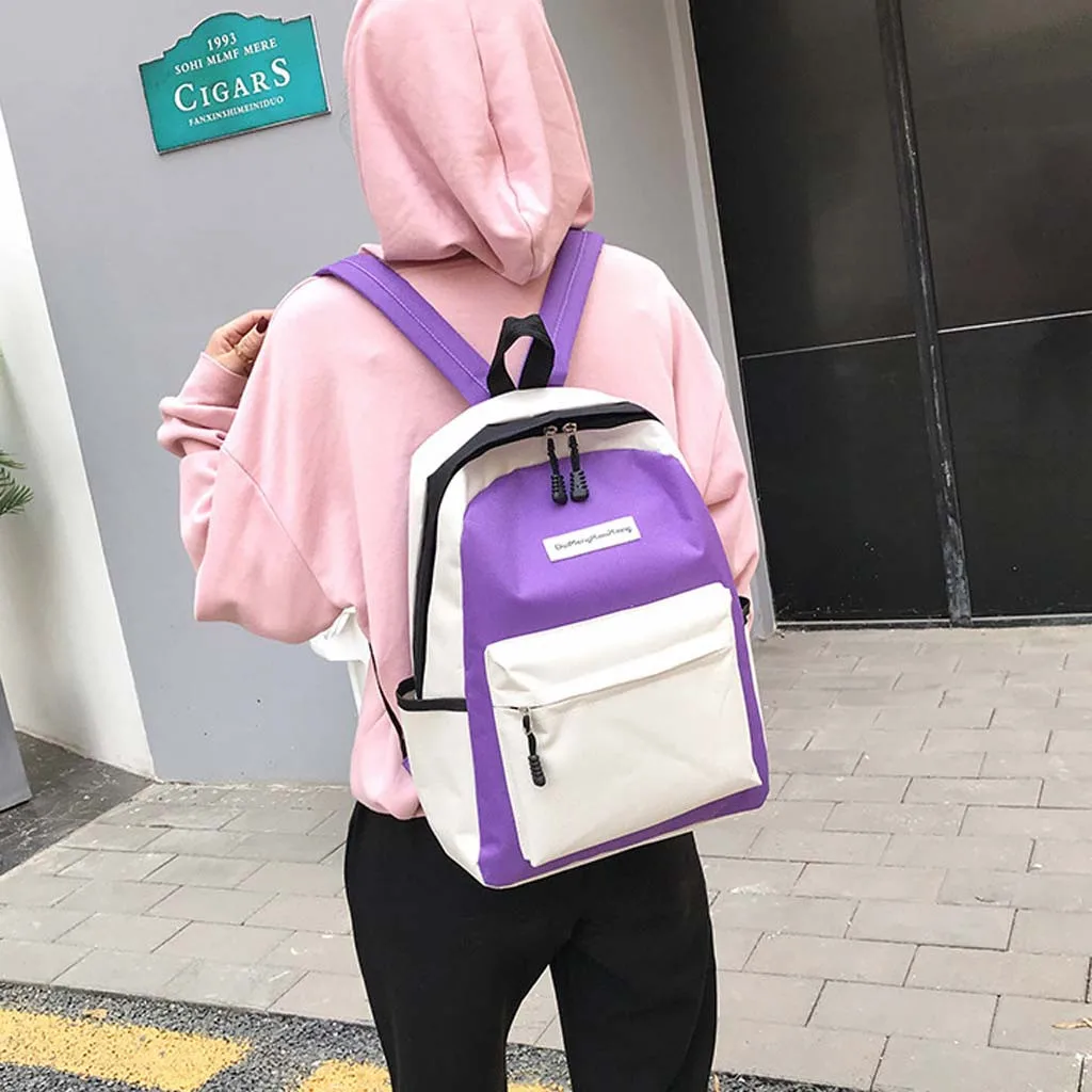 Women New Canvas Backpack Fashion Student Backpack Casual Travel Bag Double Backpack Female Mochila Bagpack