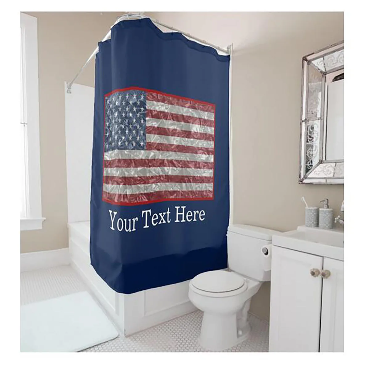 Creative Personalized American National Flag Digital Printing Blue