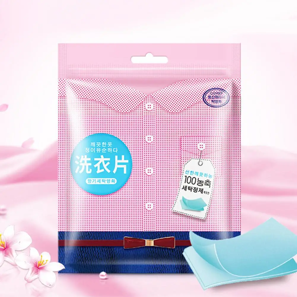 

20Pcs Household Laundry Tablets Sheets Color Protection Soap for Washing Machine