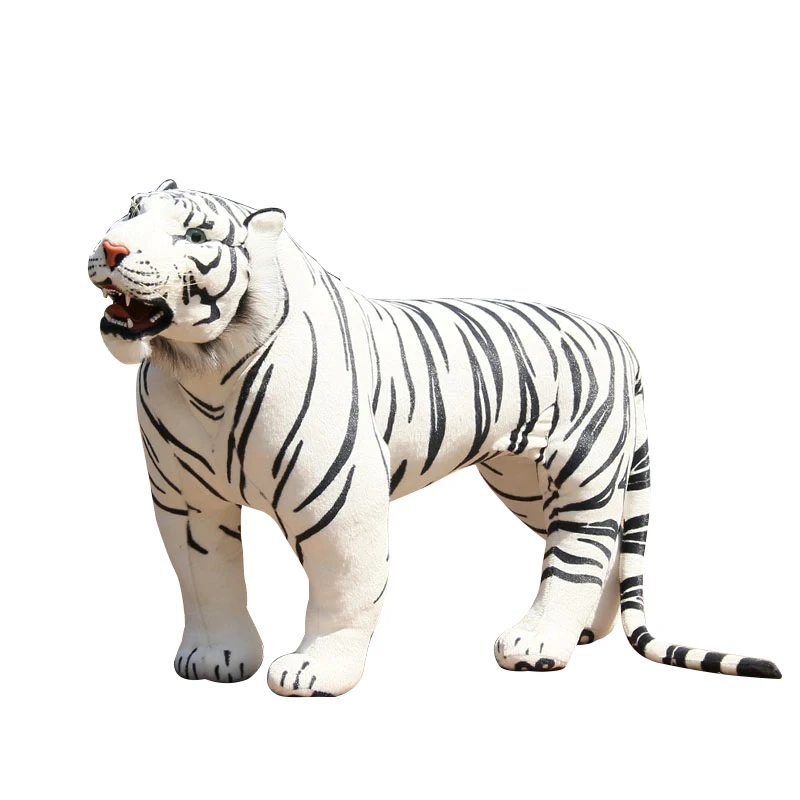 

Dorimytrader Jumbo Simulation Animal Tiger Plush Toy Giant Forest Tigers Photography Props Home Decoration Gift 43inch 110cm