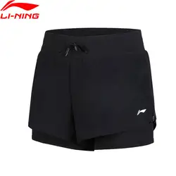 Li-Ning женские тренировочные шорты Regular Fit 88.8% полиэстер 11.2% спандекс дышащий комфорт спортивные шорты AKSN146 WKD596