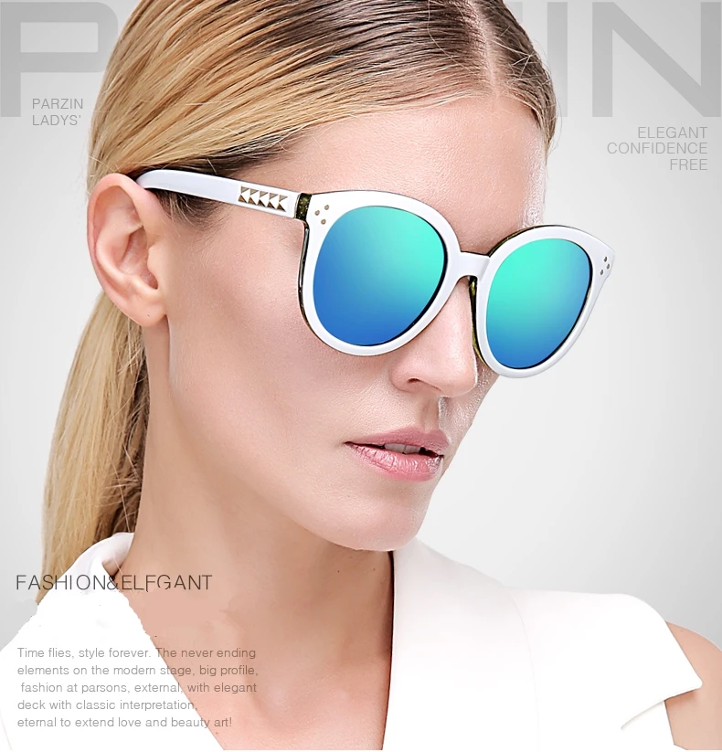PARZIN новые винтажные Поляризованные Солнцезащитные очки женские трендовые женские солнцезащитные очки Солнцезащитные очки женские оттенки с чехлом 9523