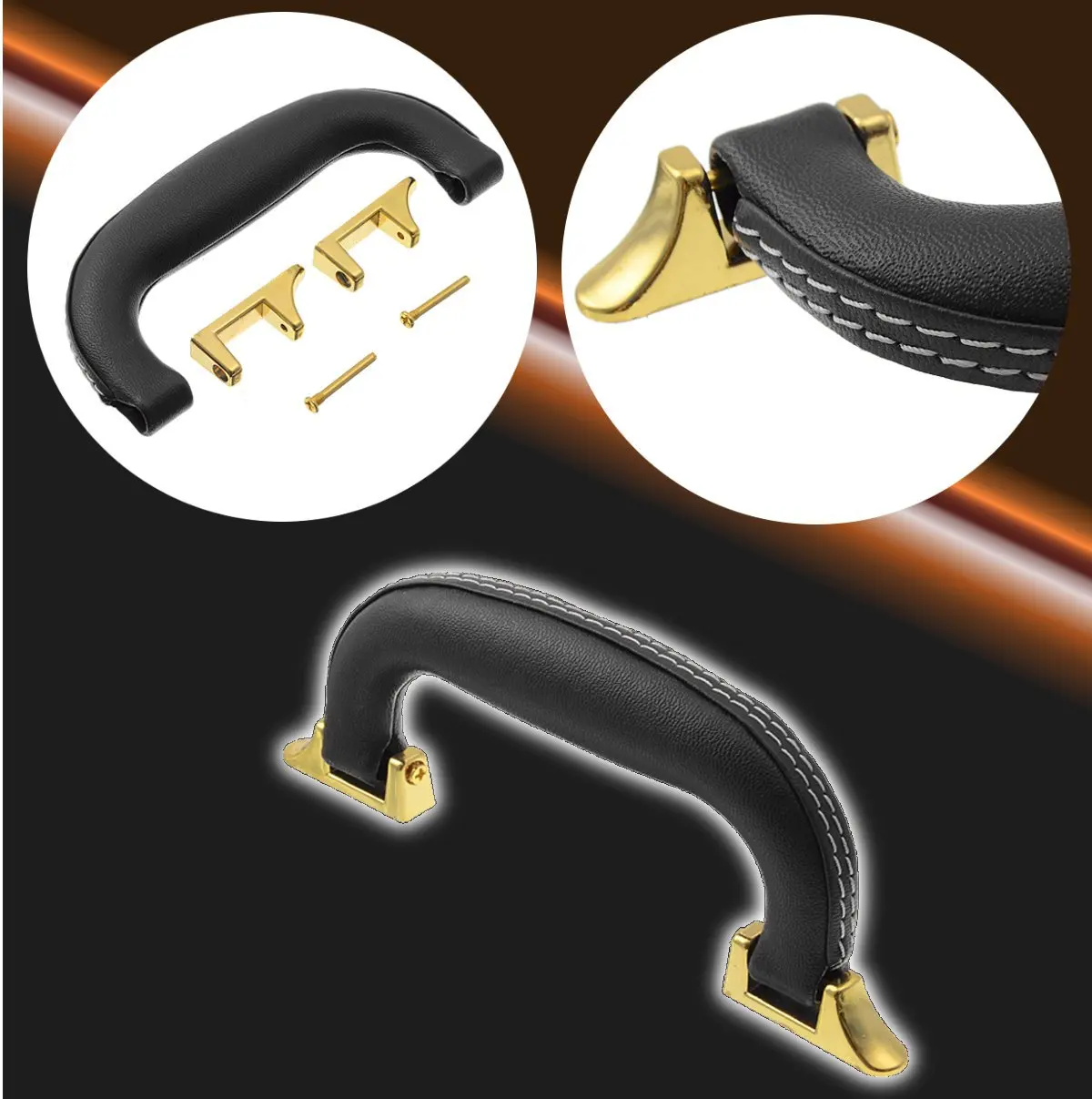 

Artificial Leather Suitcase Luggage Guitar Case Black Artificial Leather Case Handle for Guitar Musical Case Luggage Hot