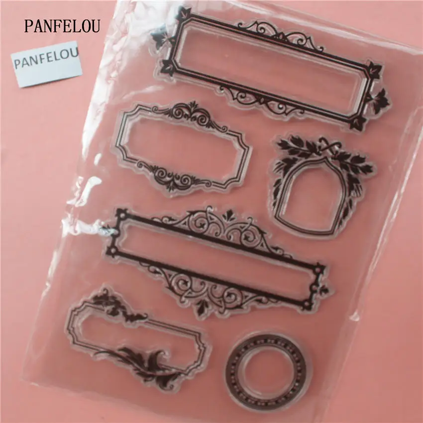 

PANFELOU Lace grids Transparent Clear Silicone Stamp/Seal for DIY scrapbooking/photo album Decorative clear stamp sheets