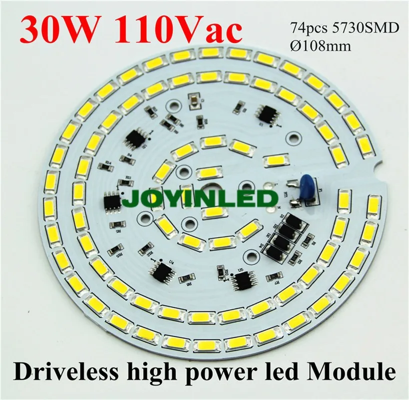 110 В светодиодный модуль AC led не нужен драйвер с регулируемой яркостью 30 вт высокий источник света PCB