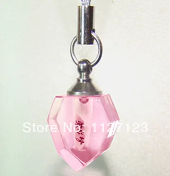 

25pcs/lot pink Small flat heart Rice vials pendants rice vial pendant perfume empty glass bottle glass spray perfume bottl ..