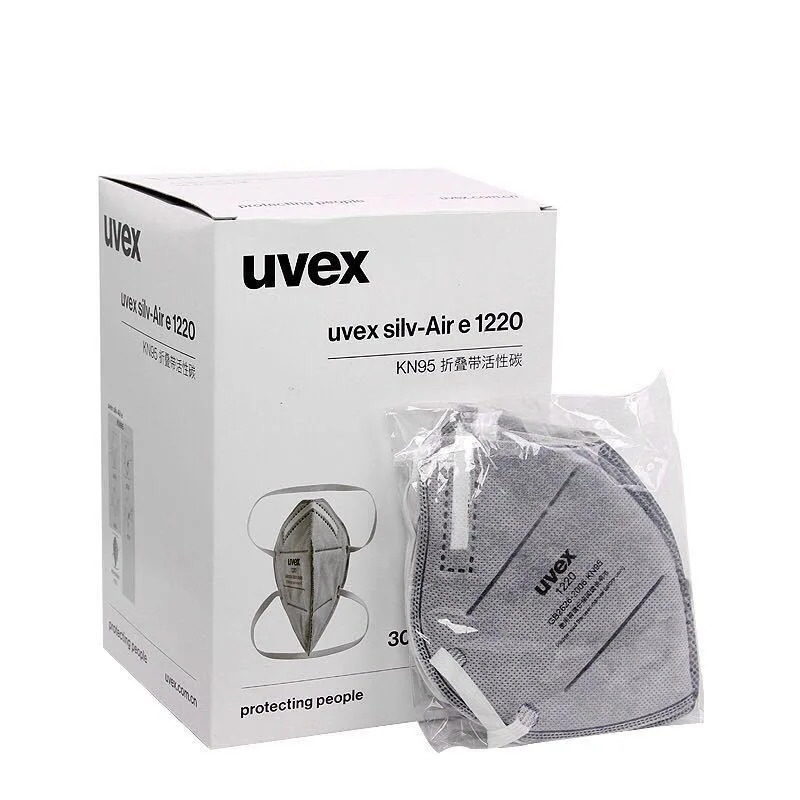 

30pcs/box UVEX 1220 Dust Mask Activated carbon KN95 Mask Anti-fog Particulate Respirator Dustproof Labor Work Masks