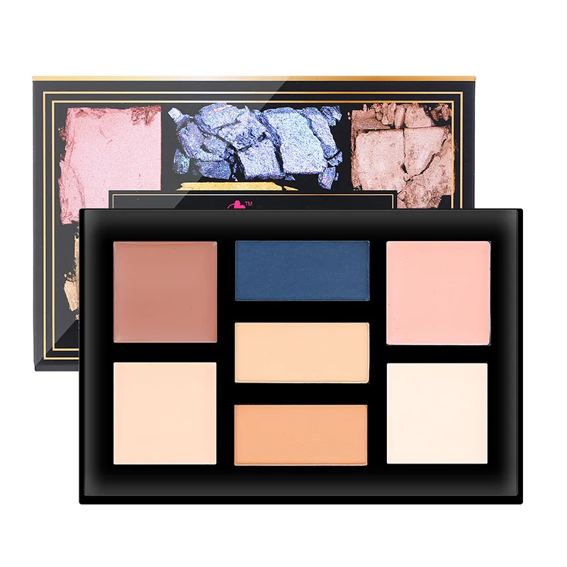 

7-color high-gloss eyeshadow disc beginner ladies universal concealer eye shadow waterproof sweat easy to color makeup disc