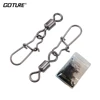 Goture 200pcs/lot Fishing Swivel With Snap MS+ZQ Hooks Stainless Rolling Lure Connector for Carp Fishing Accessories Tackle ► Photo 1/6