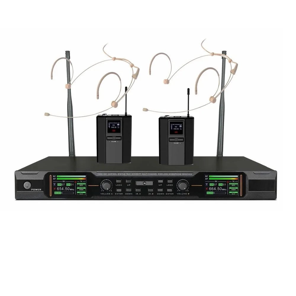 Bolymic True Diversity Wireless Headset Microphone System Professional