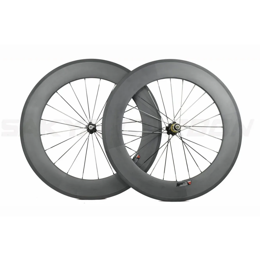 Cheap Ultra light 700C bicycle carbon wheels 24/30/35/38/45/50/55/60/75/88mm deep clincher tubular carbon wheels road bike wheels 4