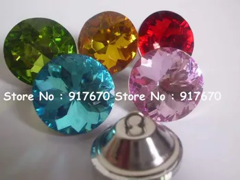 

Luxury Bling Color 25mm Big Rhinestone buttons with metal for craft sofa sewing supplies bulk Flower Crystal Button accessories