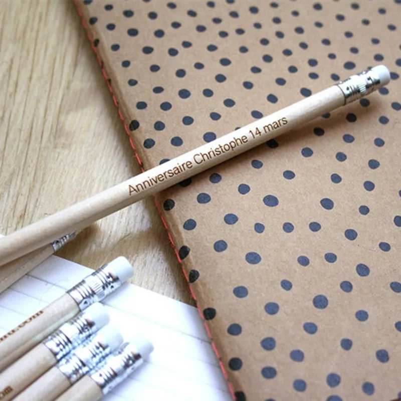 

20pcs Personalized Wooden Pencil, Wedding Custom Gifts, personalization with your text engraved for birthday party anniversary