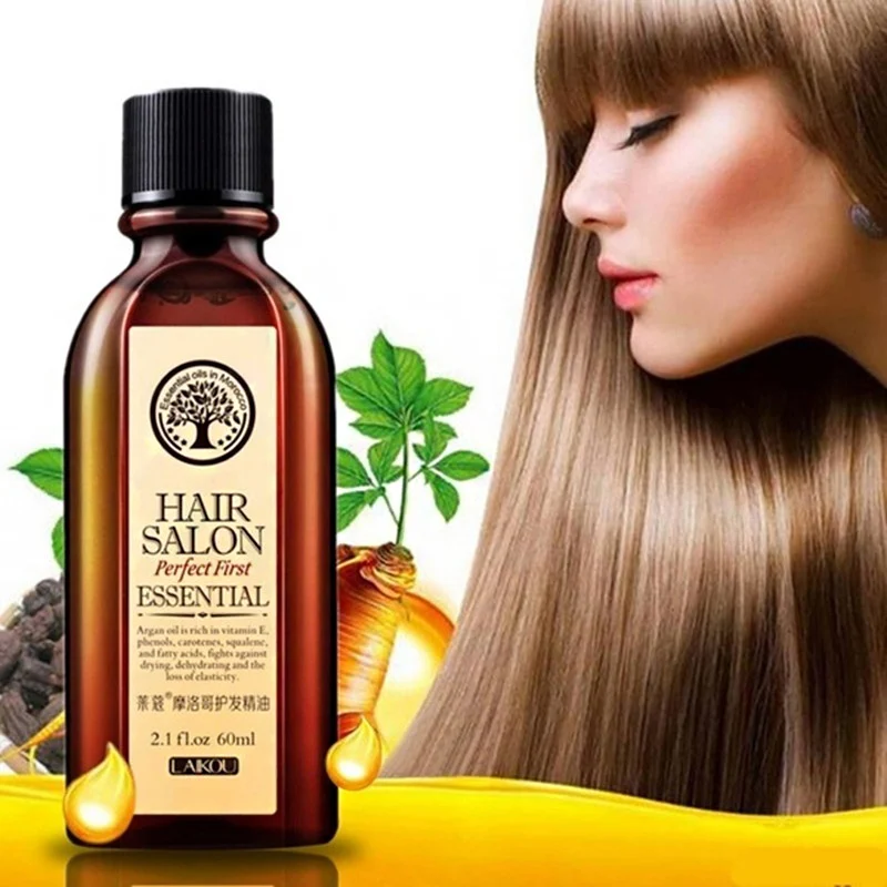 

Hot Sale Hair Oil Argan Oil 60ml Clean Hair Curly Hair Treatment Hair Care Salon Essential JLRS 2019