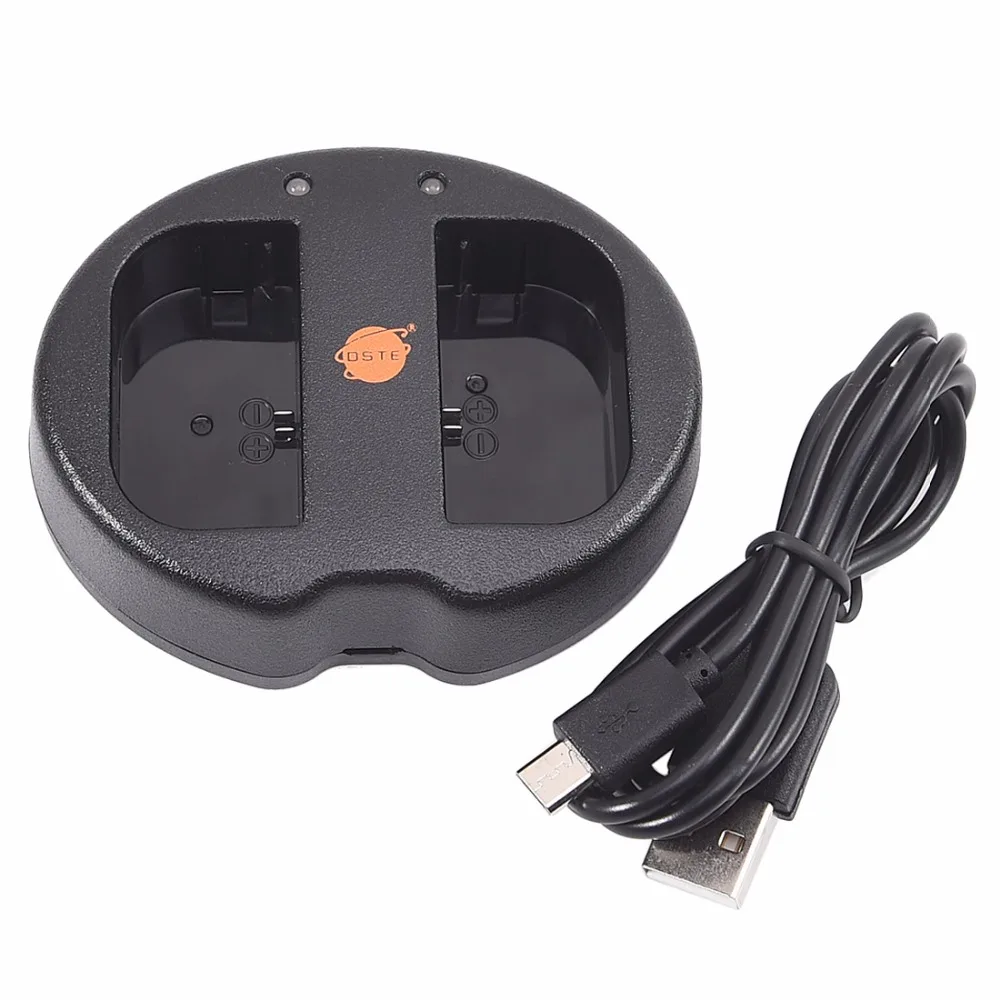 DSTE USB Dual Battery Charger for Canon LP E6 LP E6 LP E6N Li ion