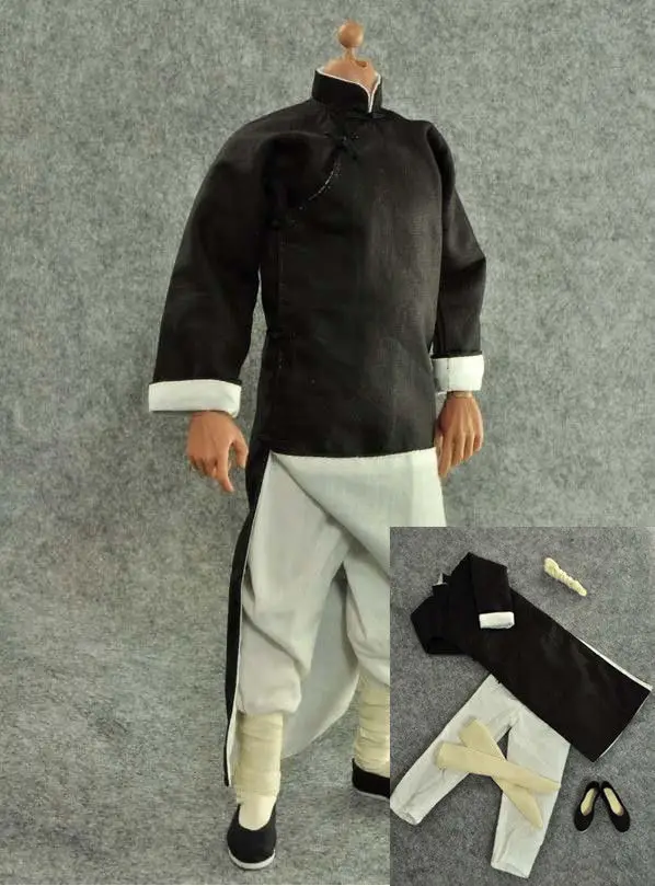 1/6 Bruce Lee Kung Fu Suit Chinese Style Costume A For HotToys TTM18 TTM21 USA 