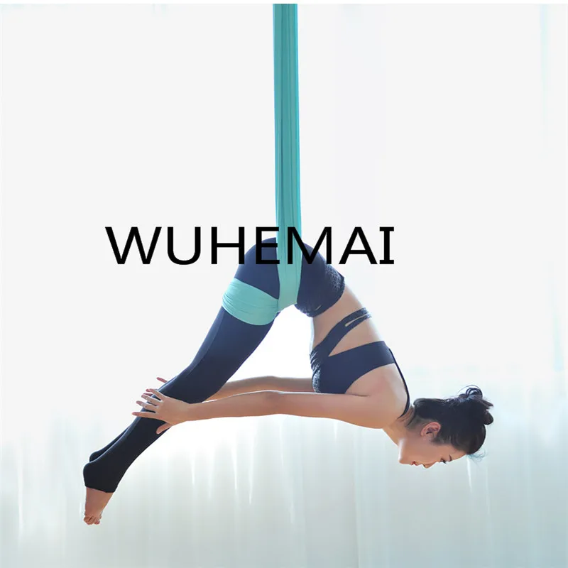 wuhemai Yoga hammock swing fabric Aerial Traction Device Flight Anti-gravity The professional yoga belt of the elastic yoga hall