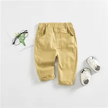 Штаны для мальчиков, коллекция года, новая весенне-осенняя одежда для детей повседневные штаны для маленьких мальчиков детские хлопковые брюки штаны для мальчиков, одежда для малышей